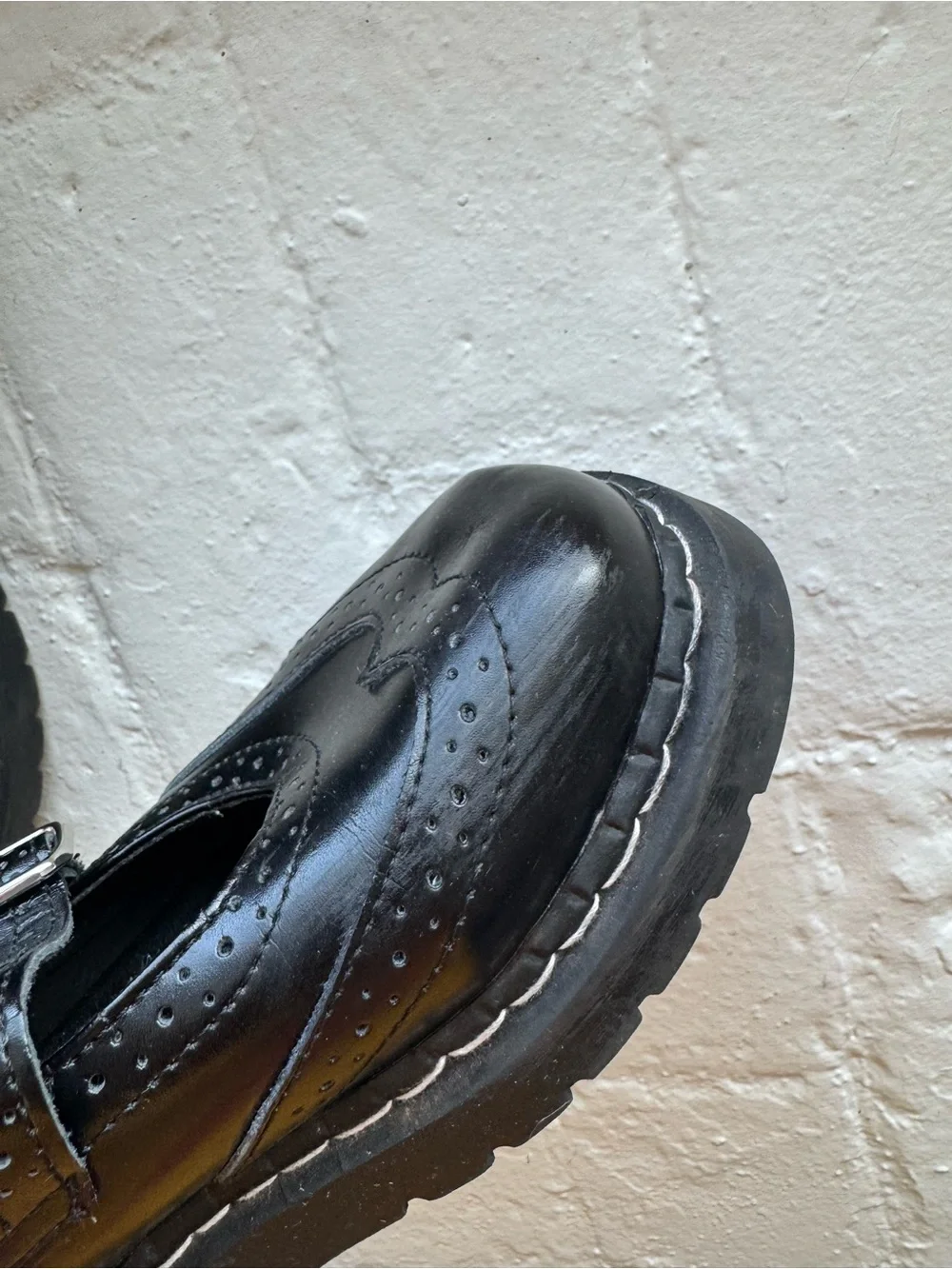 T.U.K Black Mary Jane Buckle Shoes